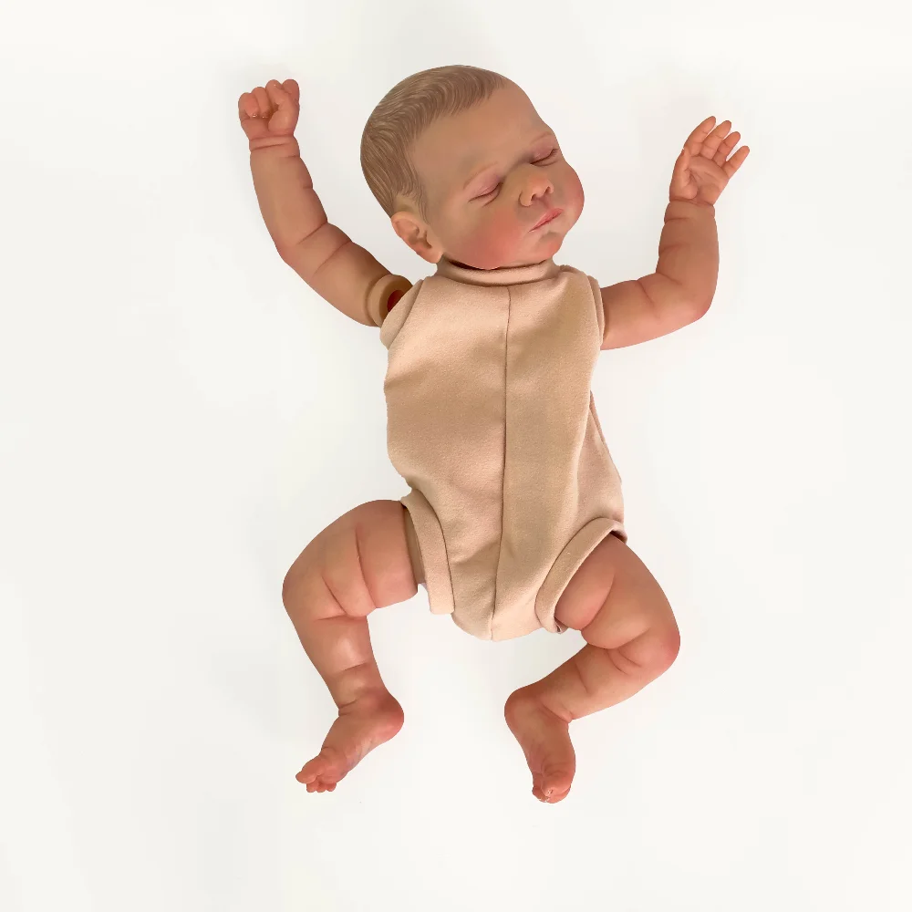 19inch Already Painted Kits Reborn Doll Marley Very Lifelike Baby Doll Parts with Cloth Body