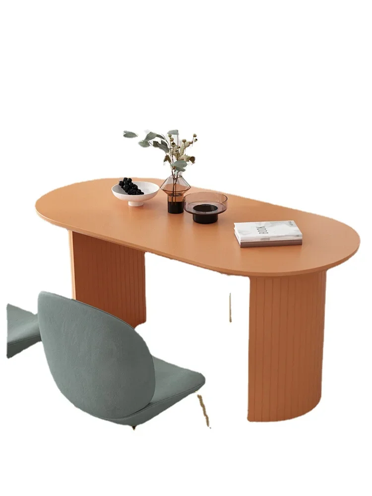 

XL Middle Island Table Art Oval Dining Table and Chair Combination Table