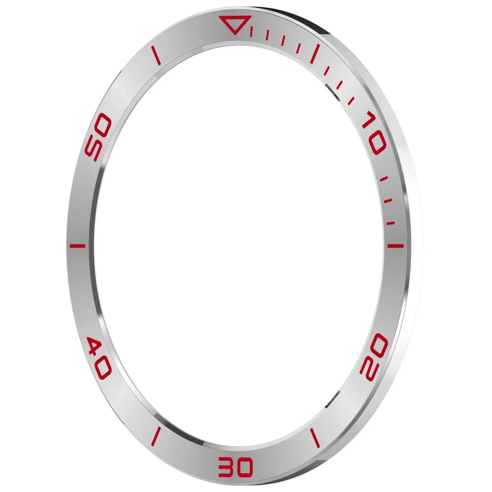 Elegant Stainless Steel Bezel Ring with Time/Speed Scale and Anti-Scratch Frame