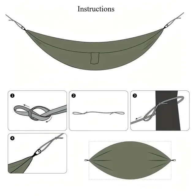 Lightweight and Portable Camping Hammock with Storage Bag 3