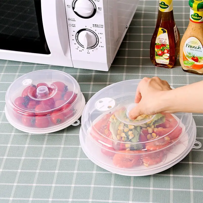 Anti Splatter Heating Sealing Cover Lid with Steam Vents Fresh-keeping Plate Bowl Cover Stackable Microwave Splatter Lid