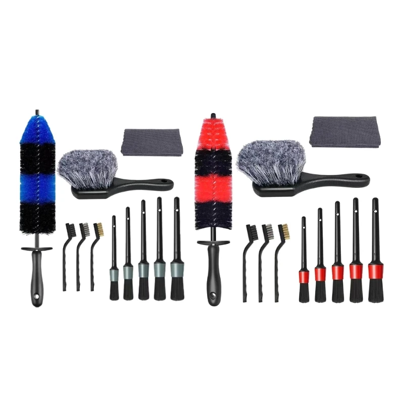

11Pcs Car Cleaning Including Wheel Brush and Detailing Brushes for Cleaning Car Wheel Car Detailing Brush