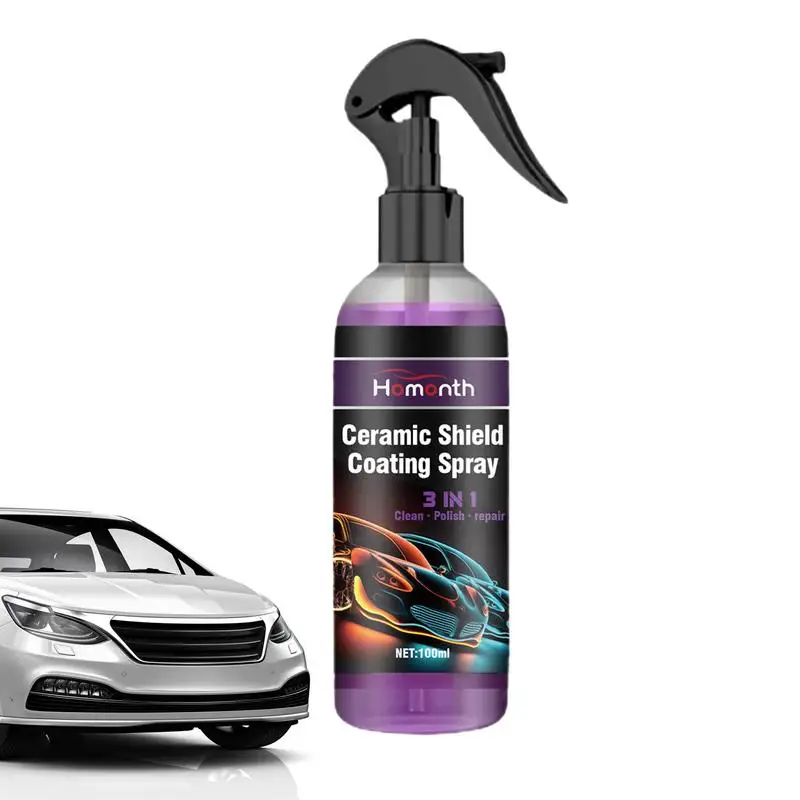 

100ml Ceramic Coating Spray 3 In 1 Hydrophobic Cleaner Long Lasting Nano Ceramics Liquid effective Glass Coating Agent Sealant