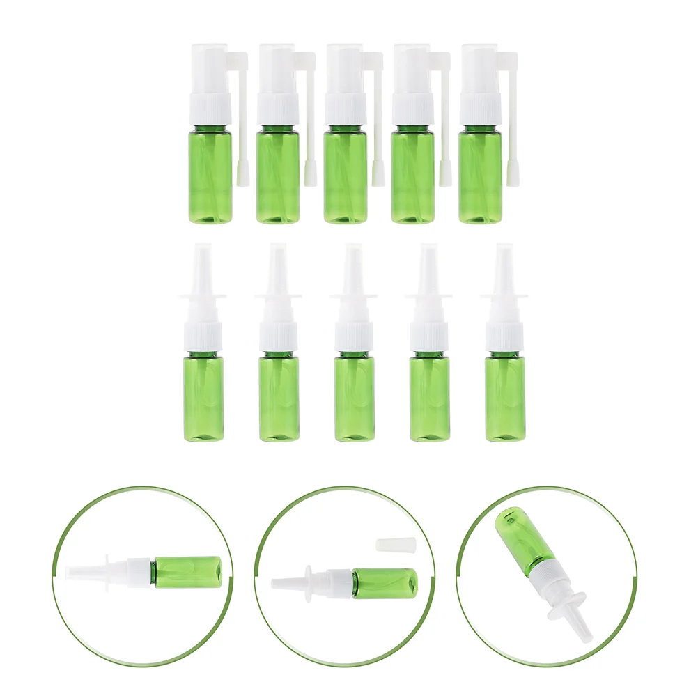 

10 Pcs Sprayer Bottle Travel Clear Plastic Container Nasal Empty The Pet Perfume Holder Oil Pocket