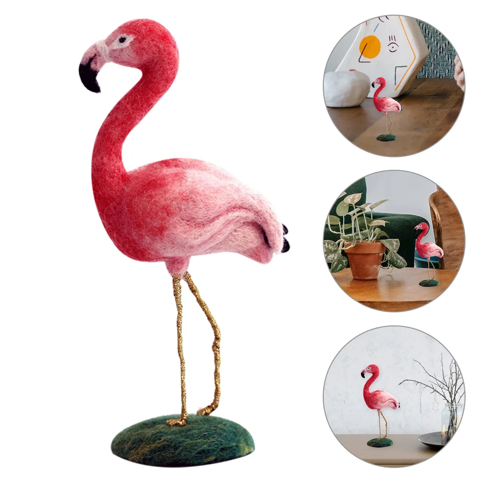 Flamingo Wool Felt Material Set Selected Felt Package Diy Needle Crafts Animal Stitching Tools Crafting Kit