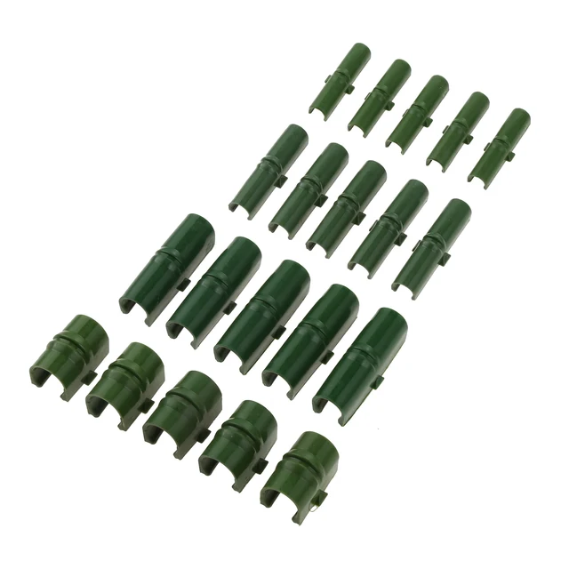 10Db Üvegházhatású Csőfilm Klipek Zöld Műanyag Rögzítő Keretcsövek Szorító Kerti Árnyékhálózat 8/11/16 Mm