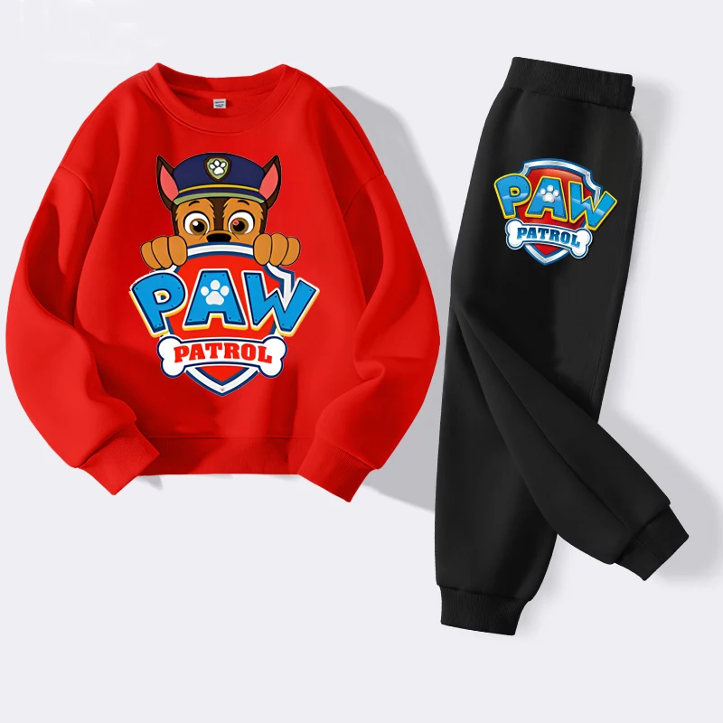 PAW Patrol Cartoon Printed Boys & Girls 2-Piece Sweatshirt and Pants Kids Tracksuit Casual Sport Set 1