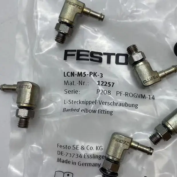 FESTO Barbed elbow fitting LCN 1/8 PK 6 11957 LCN 1/8 PK 4 11956 LCN 1/