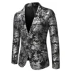 Mens Blazer Jacket Fashion Business Handsome British Style Casual Slim-fit Print Wedding Work Hot Chick At The Bar  Blazers 3