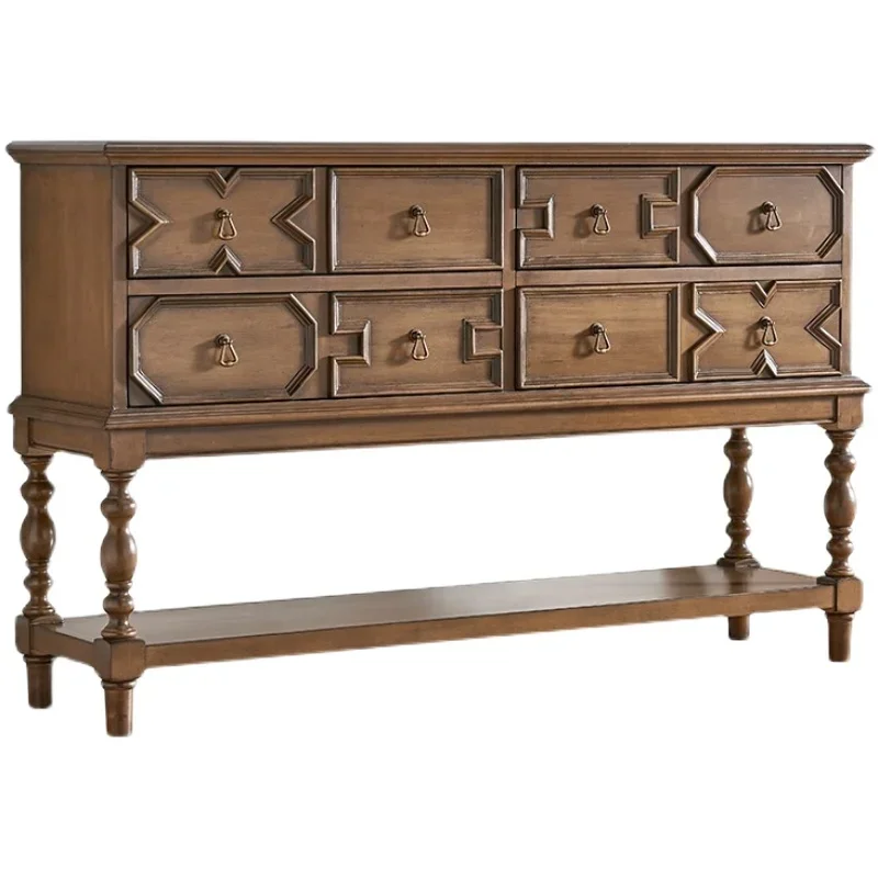 

Solid Wood Console Tables Wall Table Household Entrance Hall Cabinet Console Curio Sideboard Cabinet sideboard cajonera armario