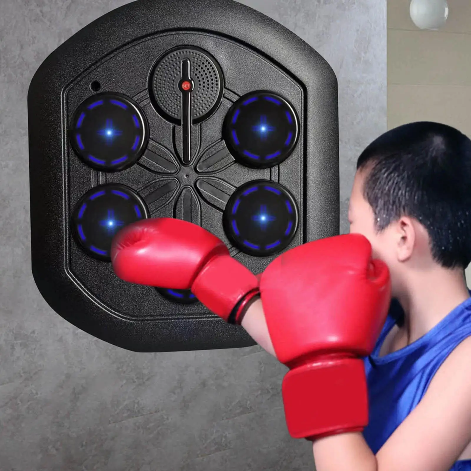 Music Boxing Training Machine Music Wall Mounted with Lights for Sports
