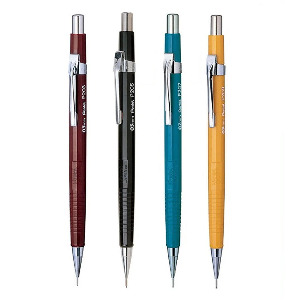 일본 펜텔 드로잉 기계식 연필, P200 시리즈 활동 연필, 0.3 0.5 0.7 0.9mm, 귀여운 학교 사무실 문구, 1 개