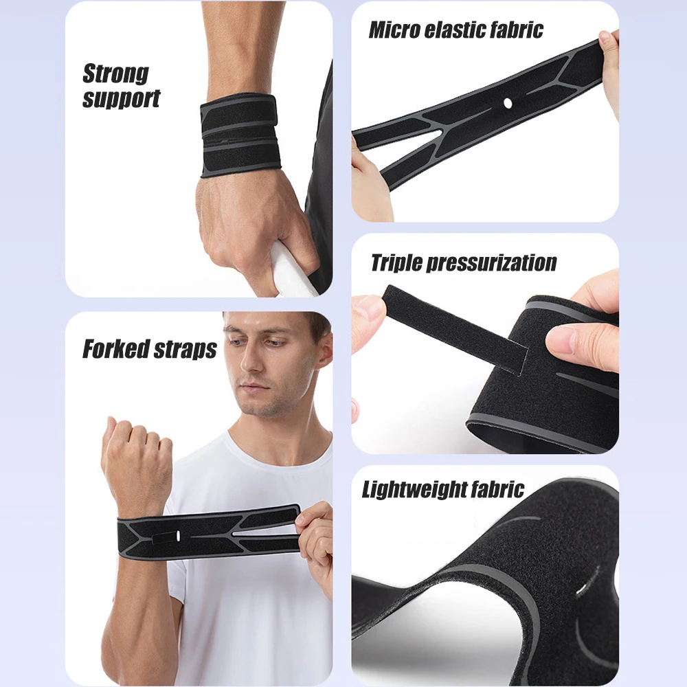 TFCC 파열용 손목 보호대 1/2개, 피트니스, 역도, 테니스, 손목터널증, 관절염 통증 완화를 위한 조절 가능한 손목 밴드