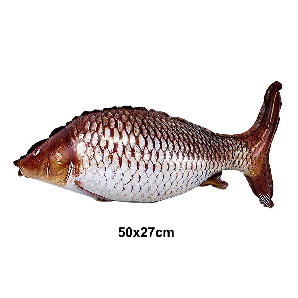 4/12pcs Pesce Gamberetti Palloncino a forma di carpa Ragazzi Ragazze Pesca Festa a tema Festa di compleanno Baby Shower Decor Fornure Puntelli di pesci finti  15
