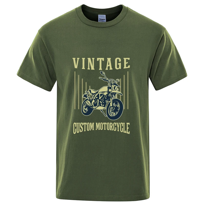 Vintage Motobike Rider Cycle Male Tops Tees T-Shirt Da Moto Nera A Quattro Ruote Move The Body Two Wheels Move The Soul