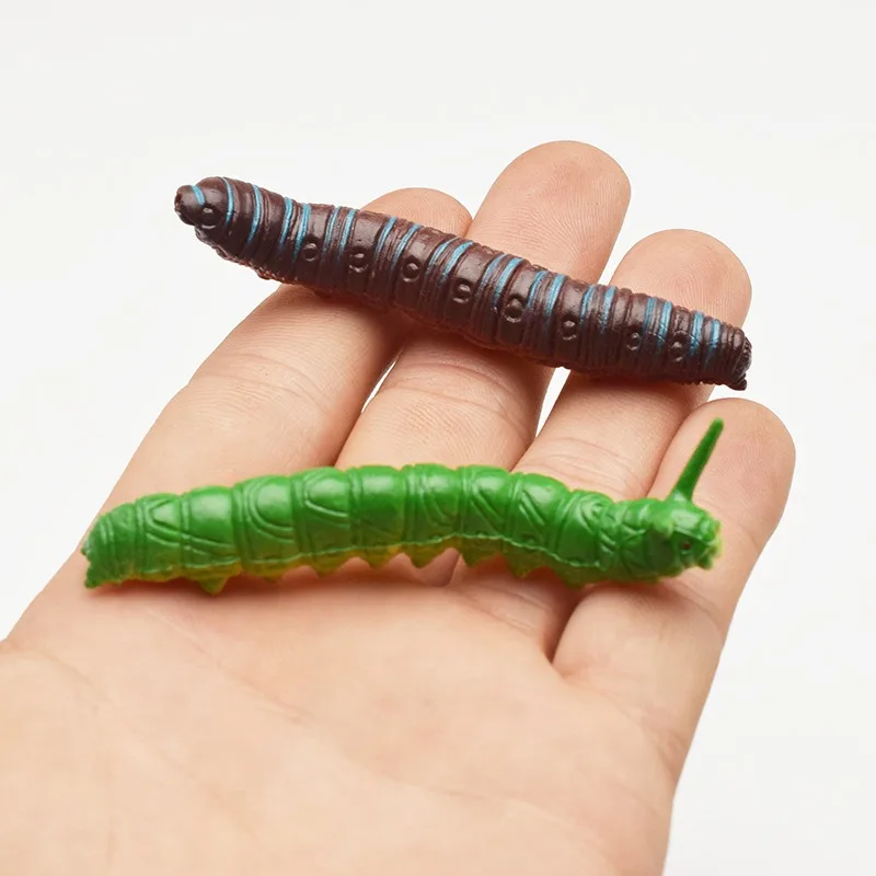 Simulating Caterpillar Green Bug Crawling Insect Playing Tricks on Other People's Toys Insects and Animal Models prank toys joke toys
