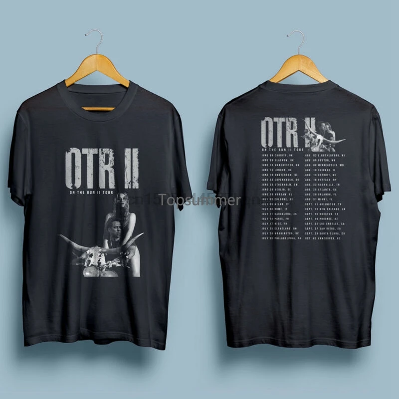 

Beyonce Jay Z On The Run Ii Tour 2018 With Dates Men'S Black T-Shirt S-Xxl