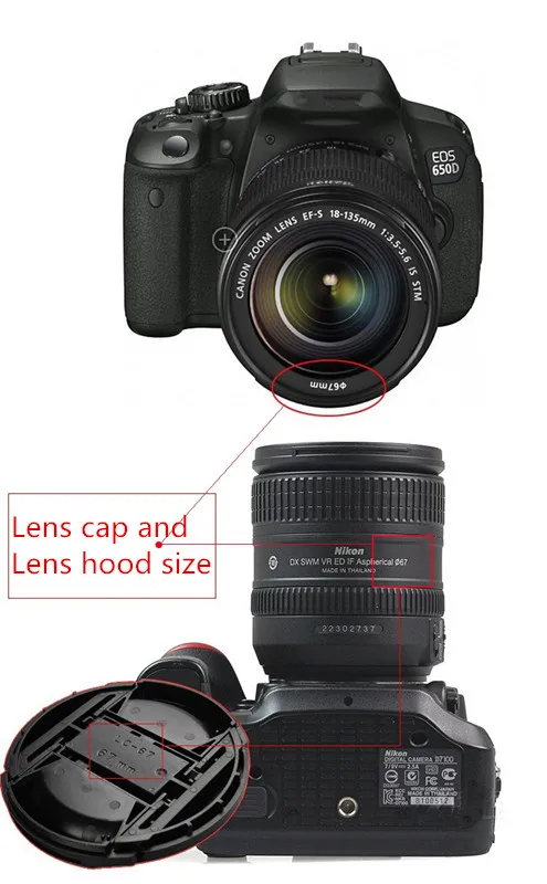 30pcs/lot 49 52 55 58 62 67 72 77 82 86mm Center Pinch Snap-on Cap Cover for Camera Lens without Logo camera lens cap camera protection cap camera lens cover camera cover