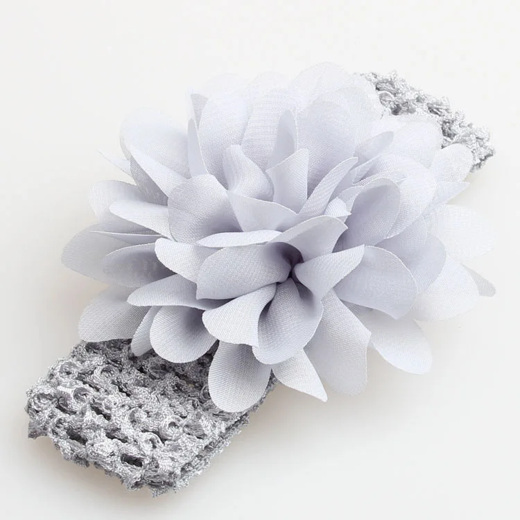 baby essential  Baby Headwear Handmade Chiffon Flower Headbands Baby Girl Headwrap Children's Knitted Hairband Baby Hair Accessories Baby Accessories cute	 Baby Accessories