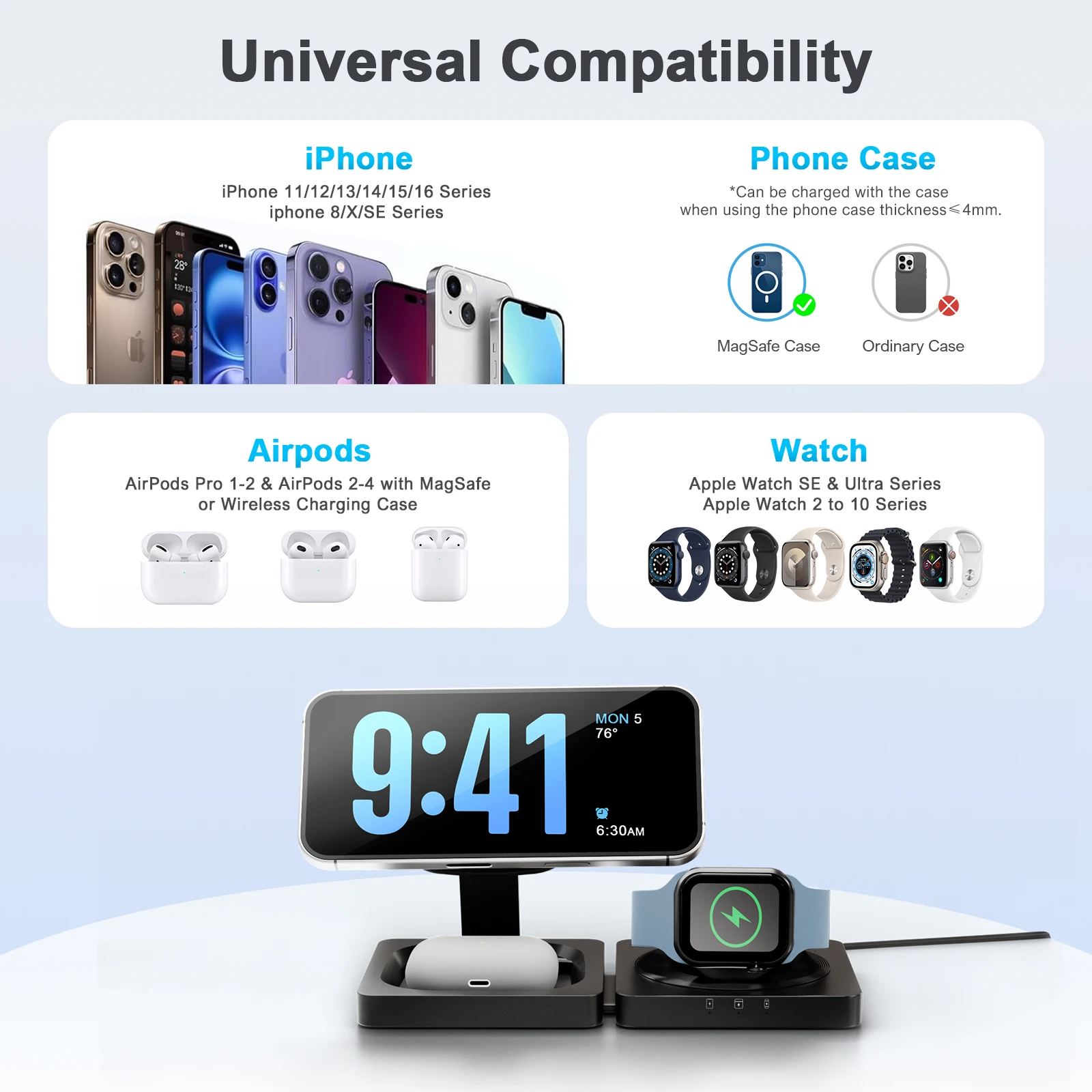 3-in-1 Folding Travel Charging Pad thumbnail 3