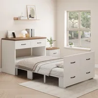 Murphy Bed Cabinet with Mattress Included, 2 in 1 Small Fold up Space Saving WallBed, 33x76 Inches Twin Size Hideaway Bed 1