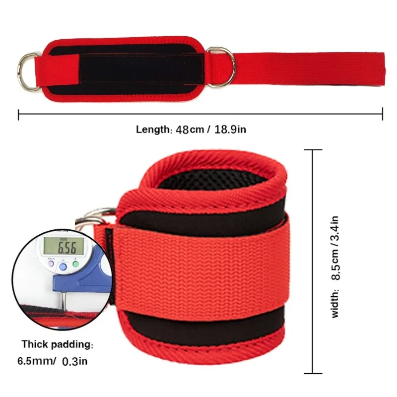 Fitness Ankle Straps Adjustable D-Ring Support Cuffs Gym Leg Excercises Training Workouts Sports Fit Guard Safety Abductors fitness ankle straps