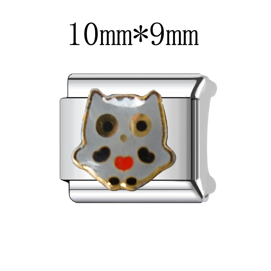 DIY 9 mm Premium Edelstahl italienisches Armband Charm Links Schmuckherstellung Zubehör Erkenntnisse Kreation Tier Herz Totenkopf – Detail 18
