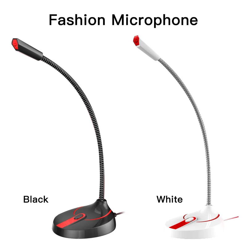 Mini USB Microphone Studio Speech Speakers 3.5mm Jack Plug Wired Microphones for PC Computer Laptop Notebook Loud Speaker