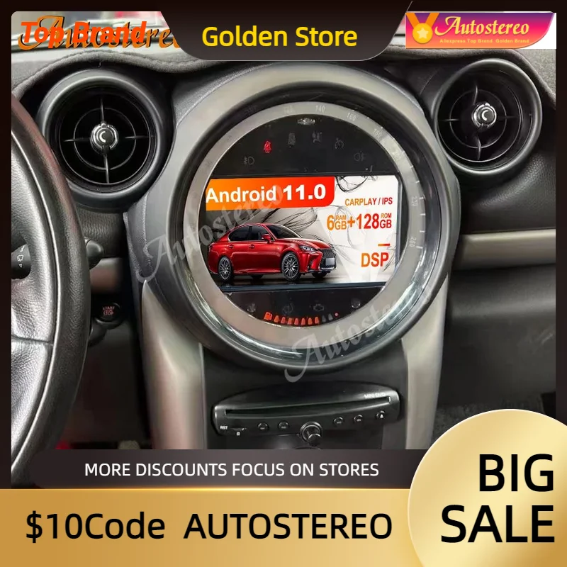 

Автомобильный мультимедийный плеер для MINI Cooper 2006-2014 Android 13,0, автомобильное радио, GPS-навигация, автомобильное аудио, радио, магнитофон, головное устройство