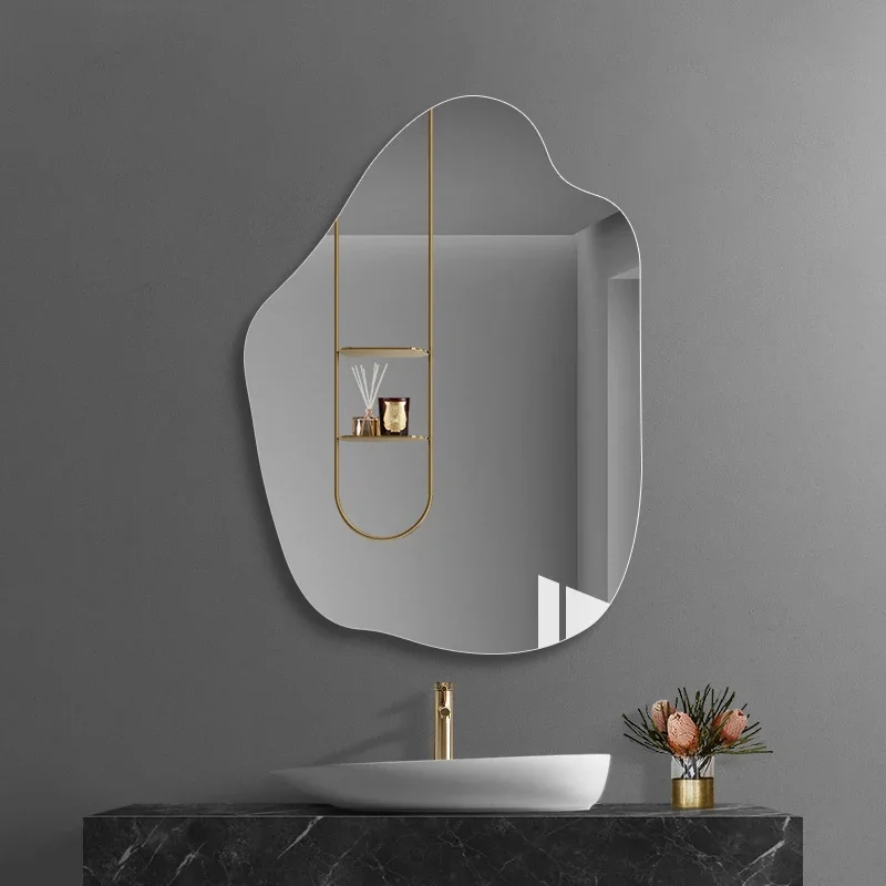 Big Full Body Mirror Makeup Toilet Irregular Magnifying Pocket Shower Mirror Wall Bathroom Long Espejo Cuerpo Entero Miroir