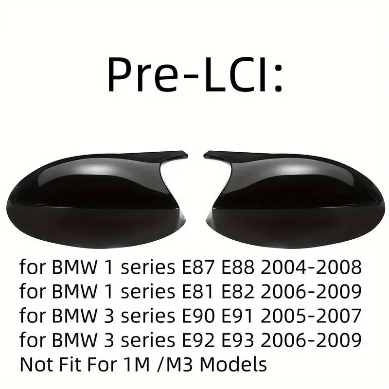 Housing Rearview Mirror Cover 2 PC for BMW Series E90 E91 2005-2011 E92 E93 2006-2009 Pre-LCI Models Cars Accessories