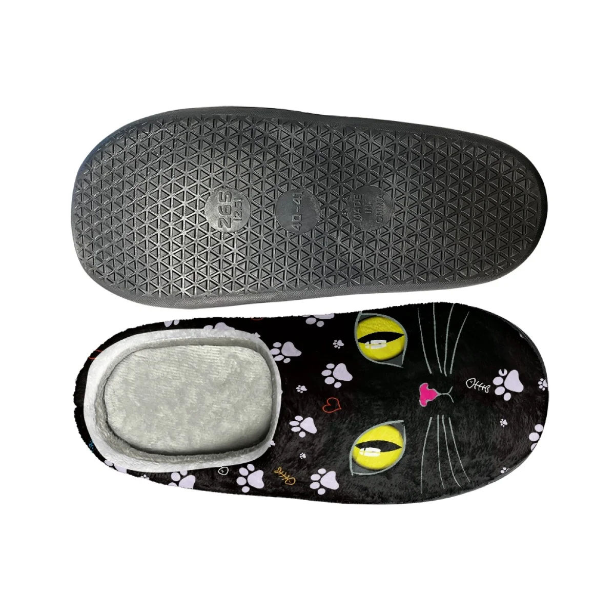 Fashion Cat Design Women Home Slippers Bedroom Couple Flats Cotton Slipper Zapatos Autumn Winter Warm Cozy Men's Comfy Footwear