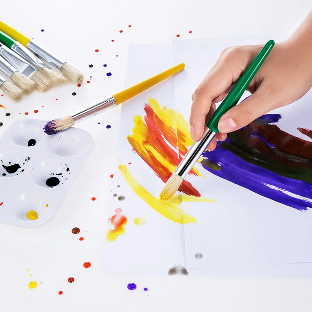 White Plastic Paint Tray Palette Watercolor Ceramic Color Mixing Palette For Painting Party DIY Craft Art Painting Painting Tray 5