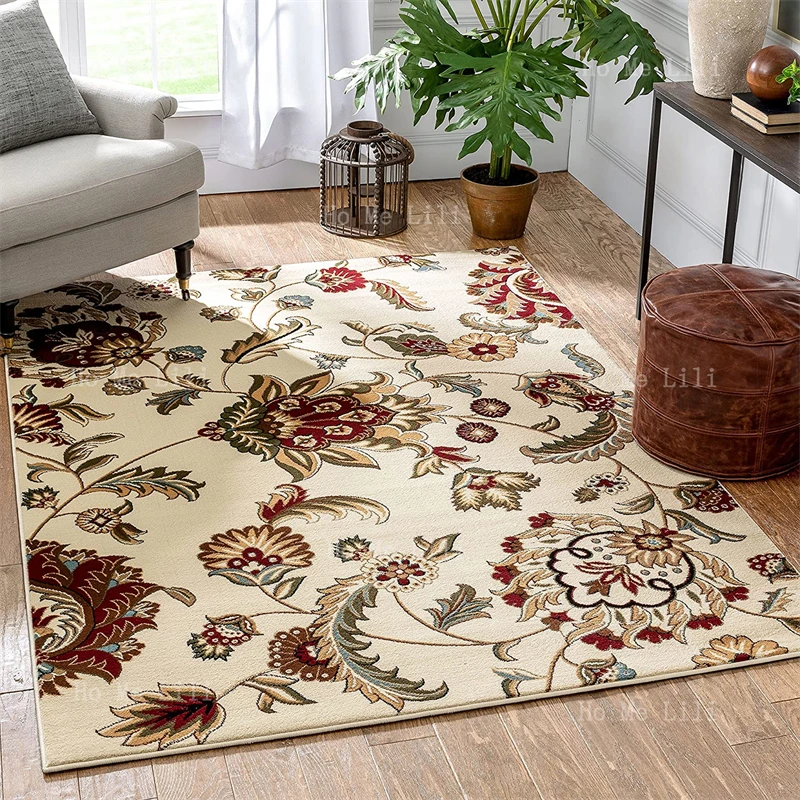 Современные Пейсли Цветочные листья многоцветные садовые цвета слоновой кости темно-синий ретро официальные радиочастотные фланелевые напольные коврики украшение для дома