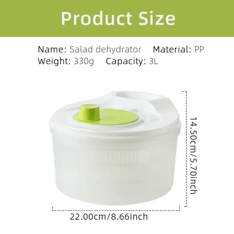 Salad Spinner Wash Spin & Dry Salad Greens Vegetable Dryer