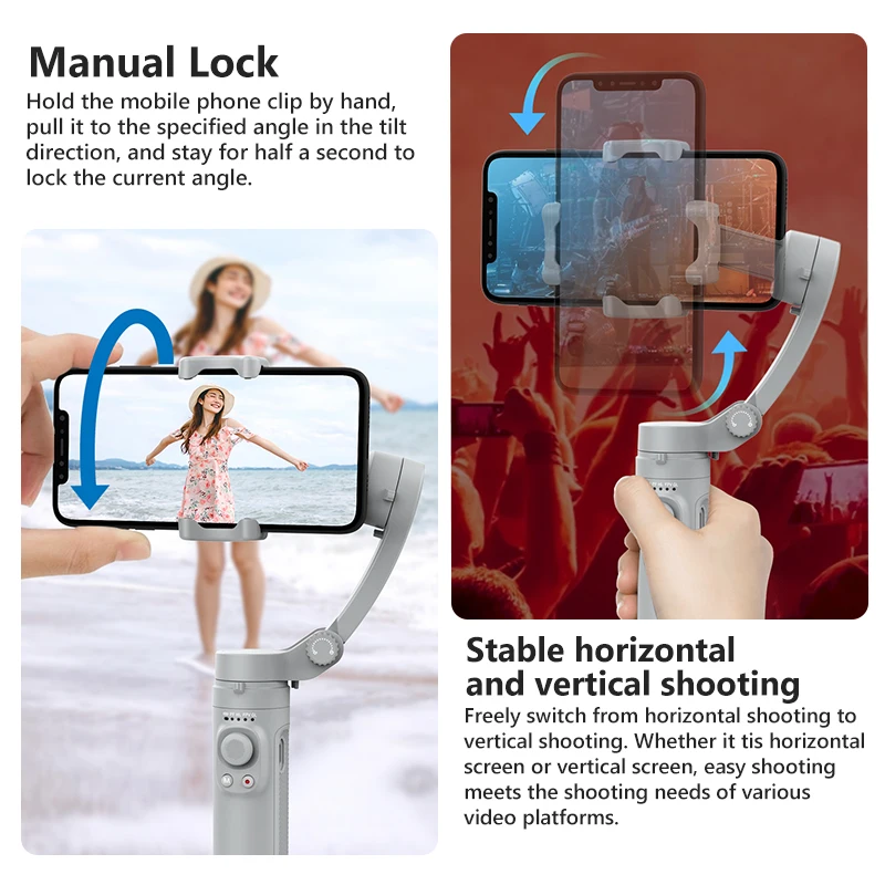 Foldable 3-Axis Gimbal Handheld Stabilizer Selfie Stick For iPhone Xiaomi Samsung Smartphone handheld gimbal stabilizer,handheld gimbal,gimbal stabilizer,selfie stick,selfie stick tripod