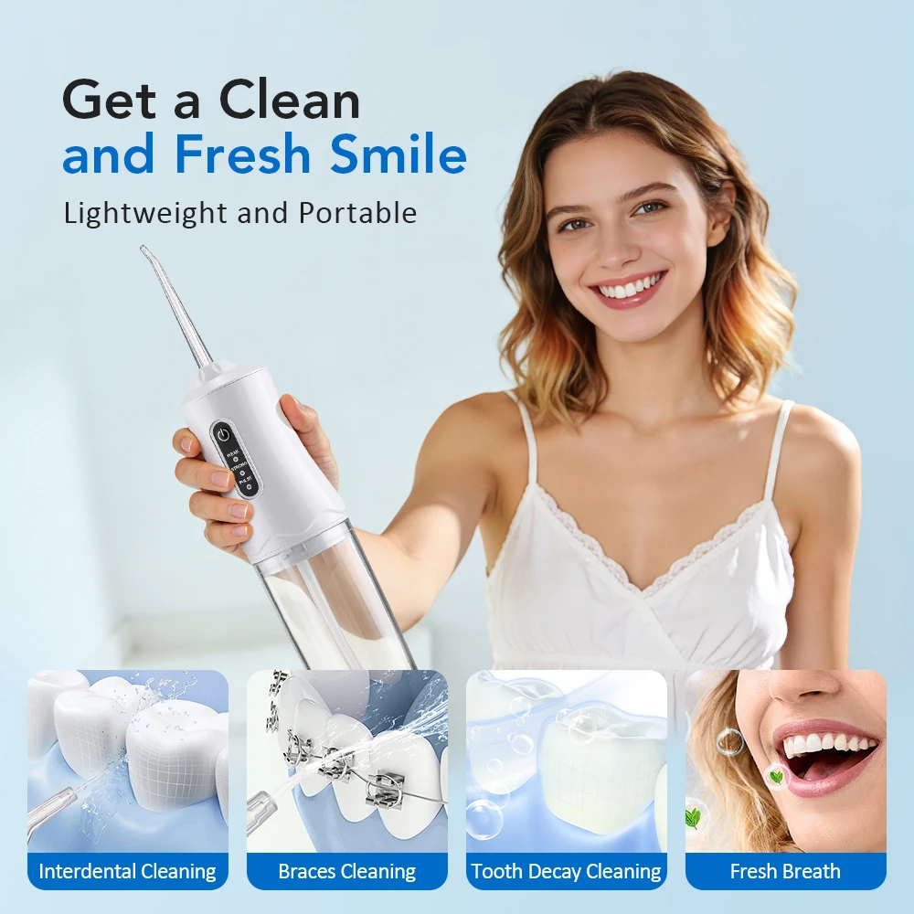 Elektrischer Zahnpolierer Tragbarer Mundduschen-Irrigator Dental-Wasserflosser Mundpflege-Set Zahnreinigung Aufhellungs- und Polierwerkzeuge – Detail 17