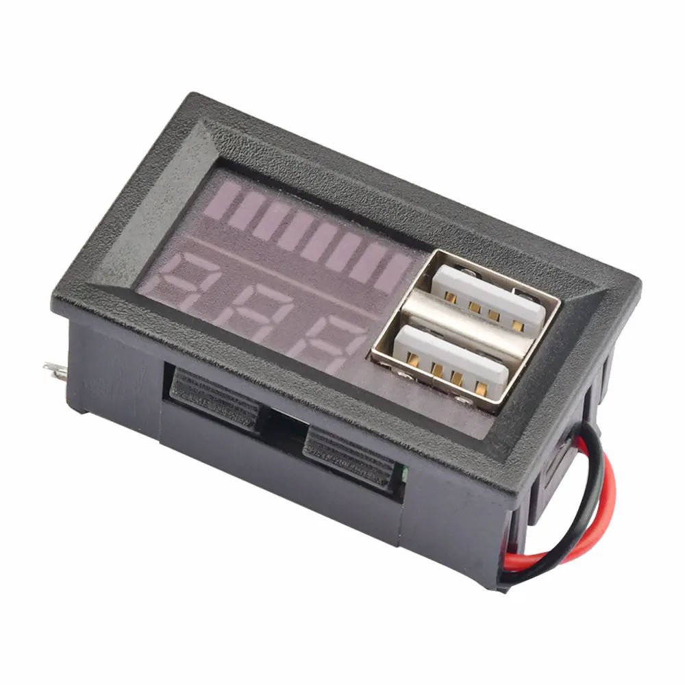 디지털 납산 Lifepo4 리튬 배터리 용량 표시기, USB 충전기 전압계 패널 전압 계량기 테스터, 12V 자동차 오토바이
