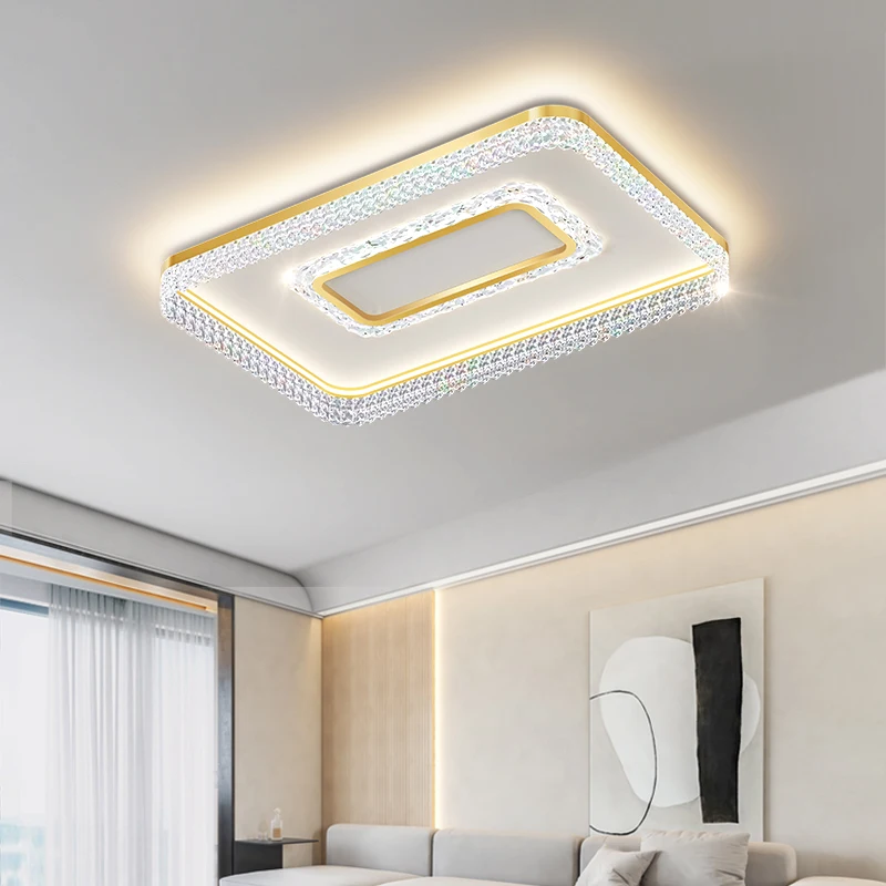 

Железные светодиодные потолочные светильники 110 В, 220 В для ресторана, отеля, спальни, Роскошные хрустальные потолочные светильники для спальни