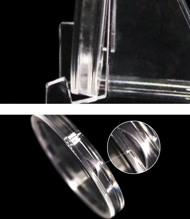 20pcs/Lot 16-46mm Clear Transparent Plastic Coin Holder display Capsules Collection Cases Round Ring Protection Boxs Container 6