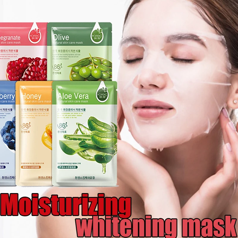 

Natural Fruit Plant Mask Whitening Oil-Control Moisturizing Blueberry Cucumber Pomegranate Mask Skin Care Improve Roughness Skin