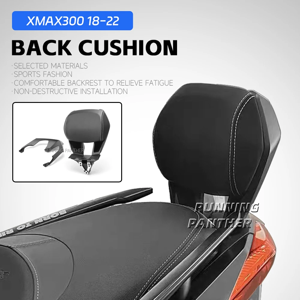 

Motorcycle Rear Passenger Seat Tailstock Backrest Back Rest Cushion Pad For Yamaha X-max XMAX 300 Xmax300 2018-2022 2021 2019