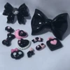 Cartoon Big Bowknot Rhinestone Skull Head Love Star Bone Candy Capsule Lock Resin Charms Decor Junk Phone Case Accessories 3