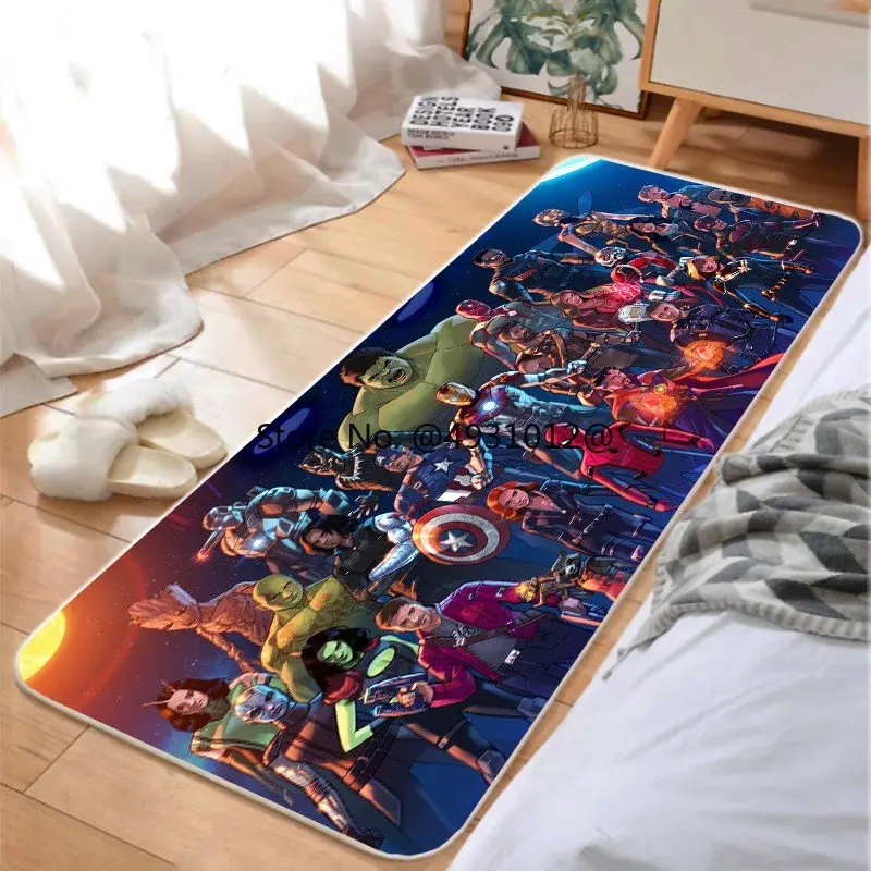 

2023 Kitchen Mat Entrance Doormat Avengers Spiderman Bedroom Home Floor Decoration Baby Carpet Bathroom Anti-slip Long Rug