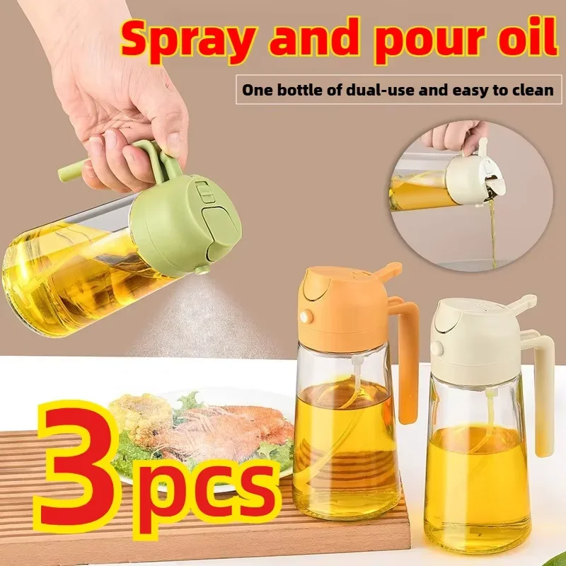 500ml Plastic Spray Oil Sprayer Bottle Dispenser Kitchen Tool
