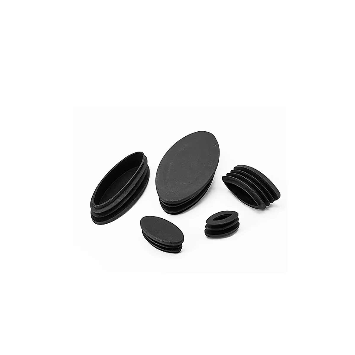 Plastic Olive Shaped Pipe Plug Oval Pointed Dust Cover Stool Office Chair Leg Mat