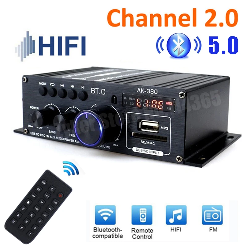 Home Digital Amplifiers Hifi Stereo Audio Power Amplifier 200W+200W Dual  Channel Power Amp 125x75x40mm Mini Car Power Amplifier - AliExpress