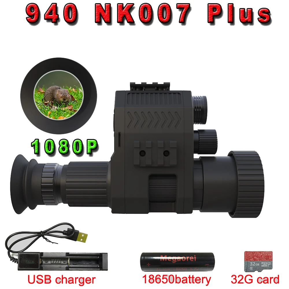 

Megaorei Night Vision Scope 1080P 200-400M Infrared Monocular Photo Video Recording with Rechargeable Battery& 32GB TF Card