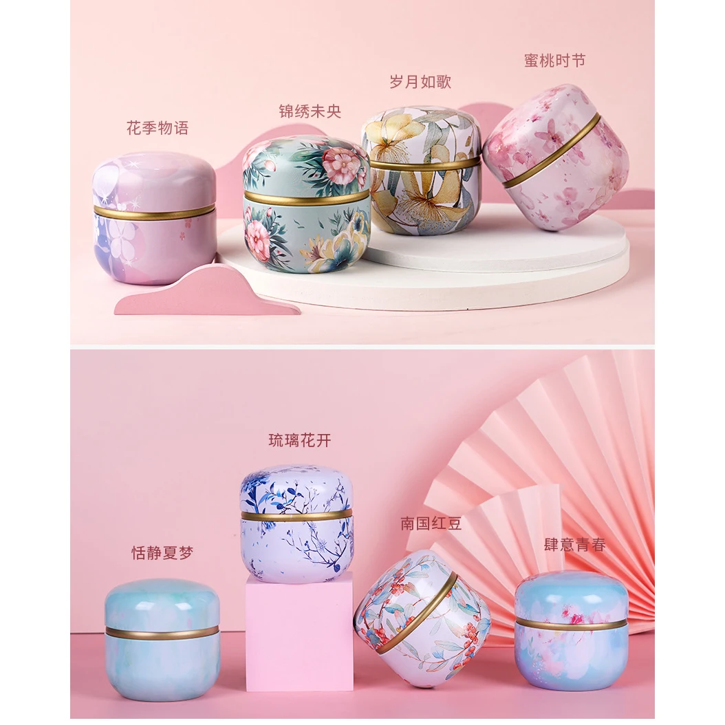 Portable Tea Storage Sealed Metal Box Canister for tea tin box