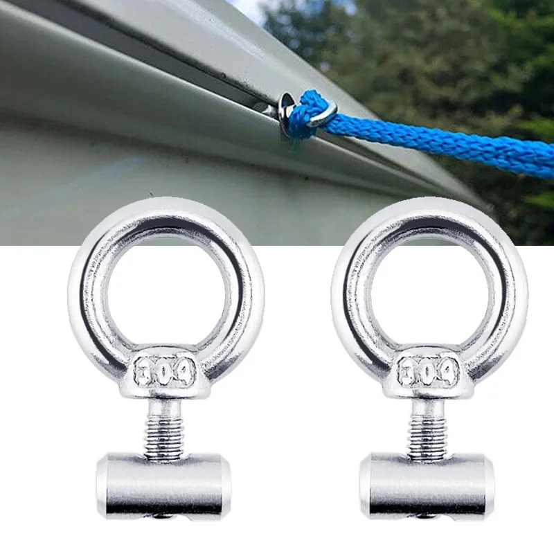 M4 Lifting Eye Nut Fastener Front Tent stopper Track Mount Tie Down Eyelet Rail Track Screws Boat RV Caravan Camper Awning brass door stops stainless steel wall protector door stopper strong suction magnetic door catch stronger mount security stopper